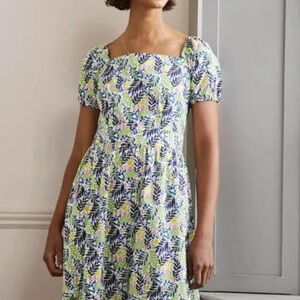 BODEN Square Neck Tiered Dress SZ 10L